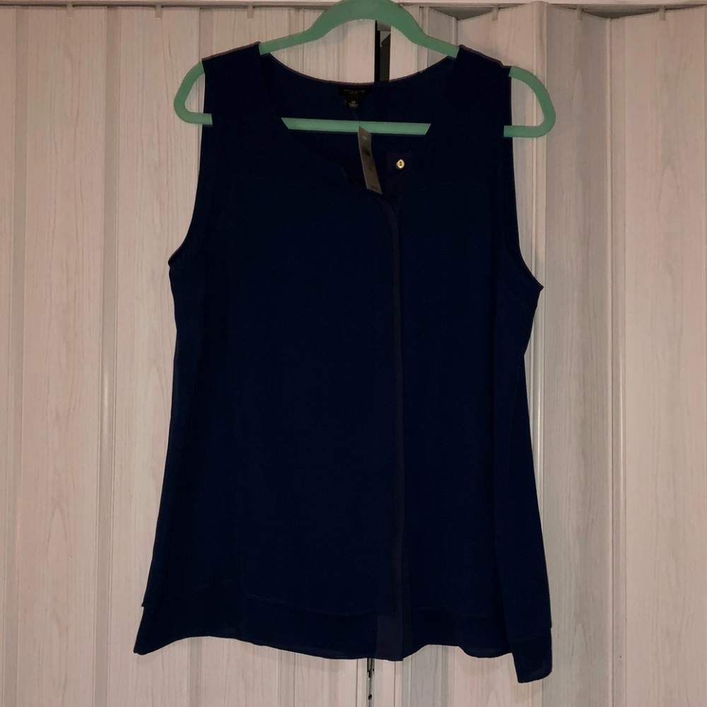 NWT Ann Taylor Royal Blue Blouse, Size 16